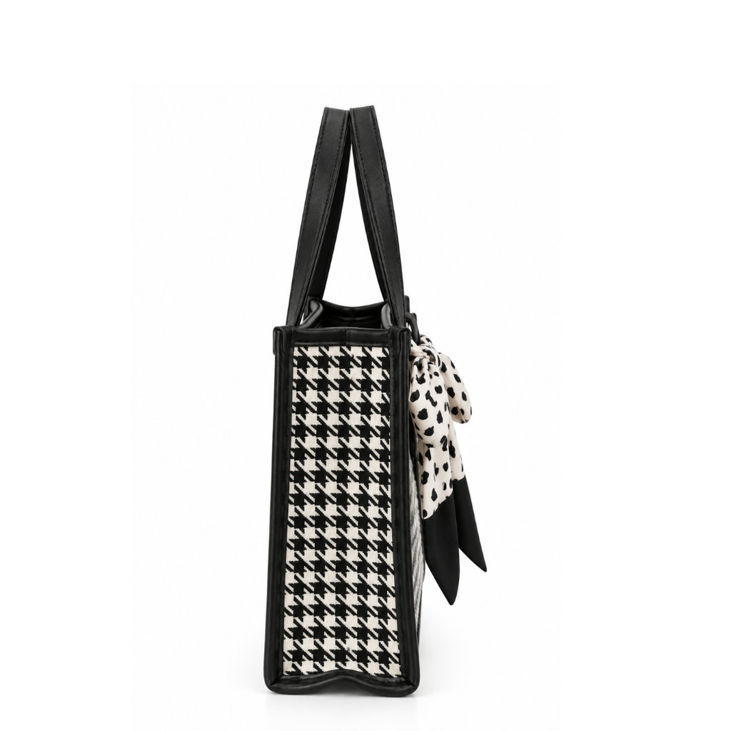 Aurelia Houndstooth Tote