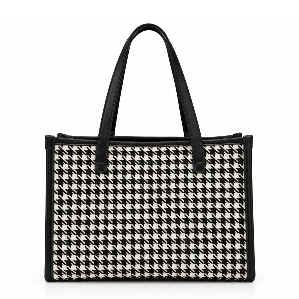 Aurelia Houndstooth Tote