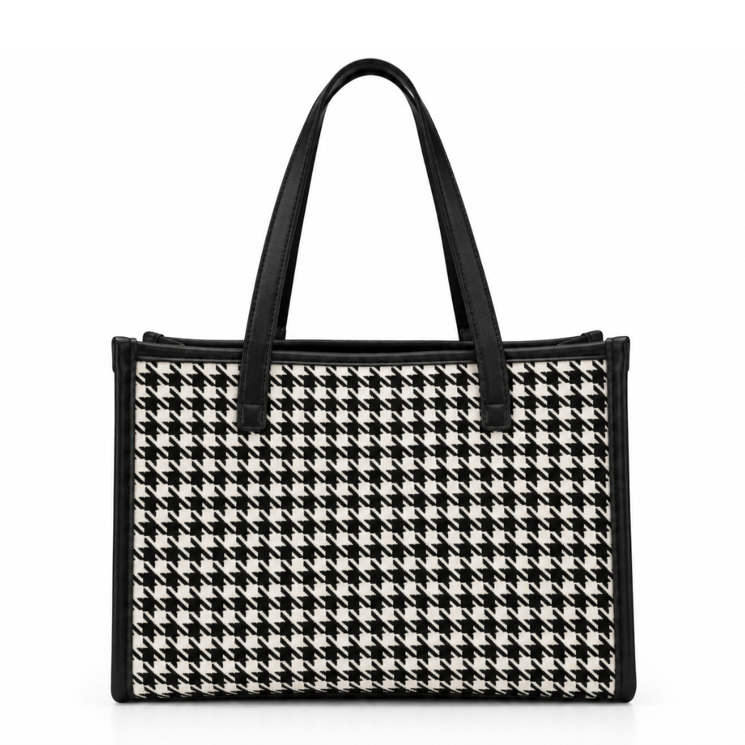 Aurelia Houndstooth Tote