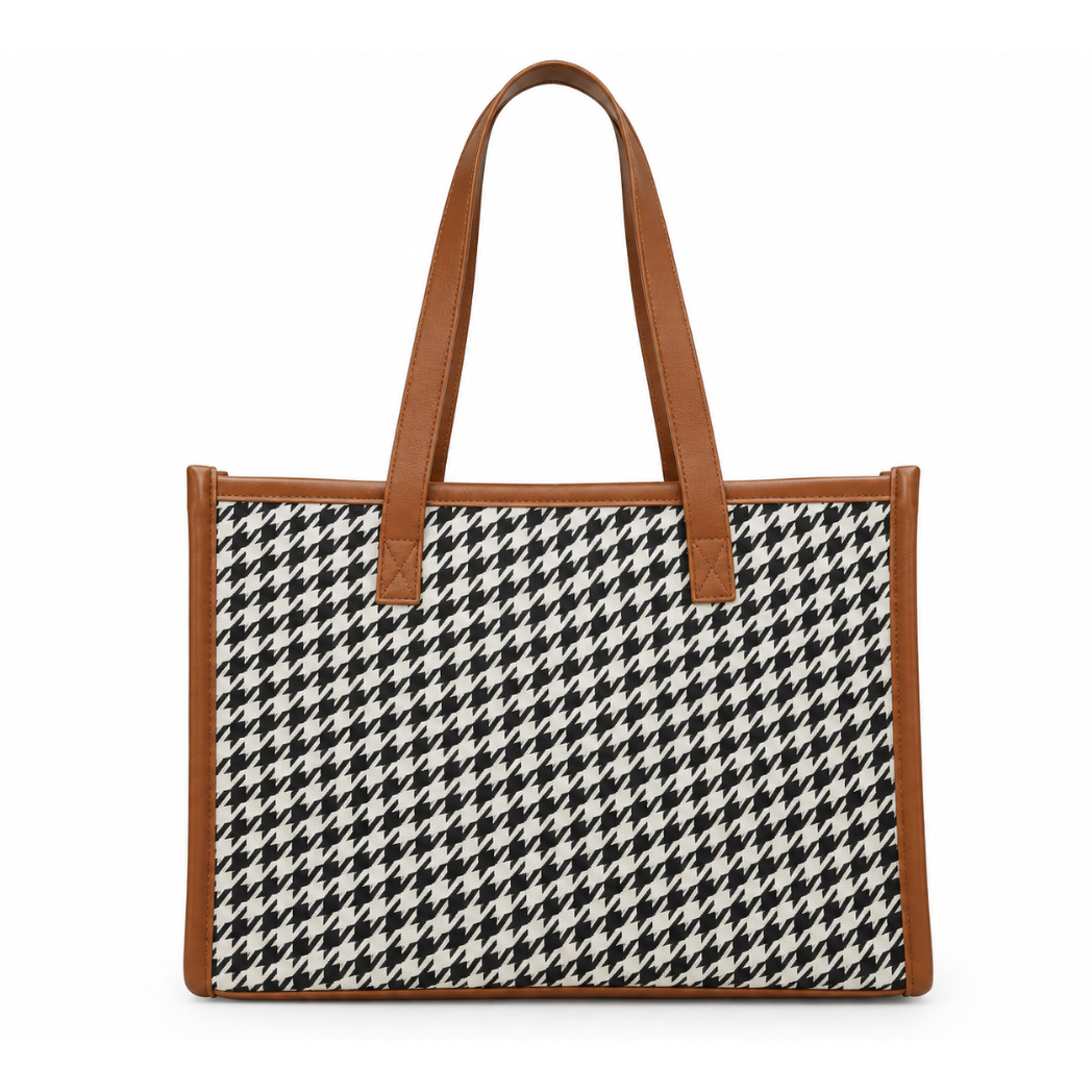 Aurelia Houndstooth Tote