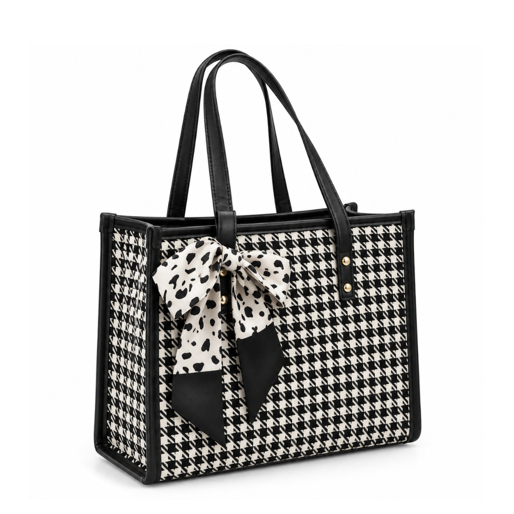 Aurelia Houndstooth Tote